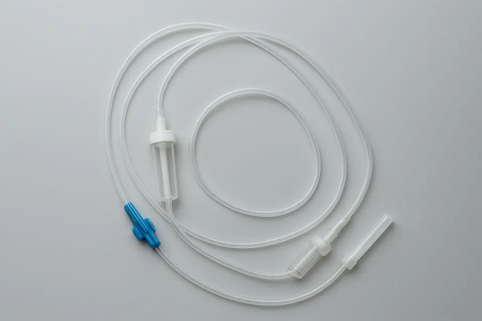 Disposable medical IV infusion set