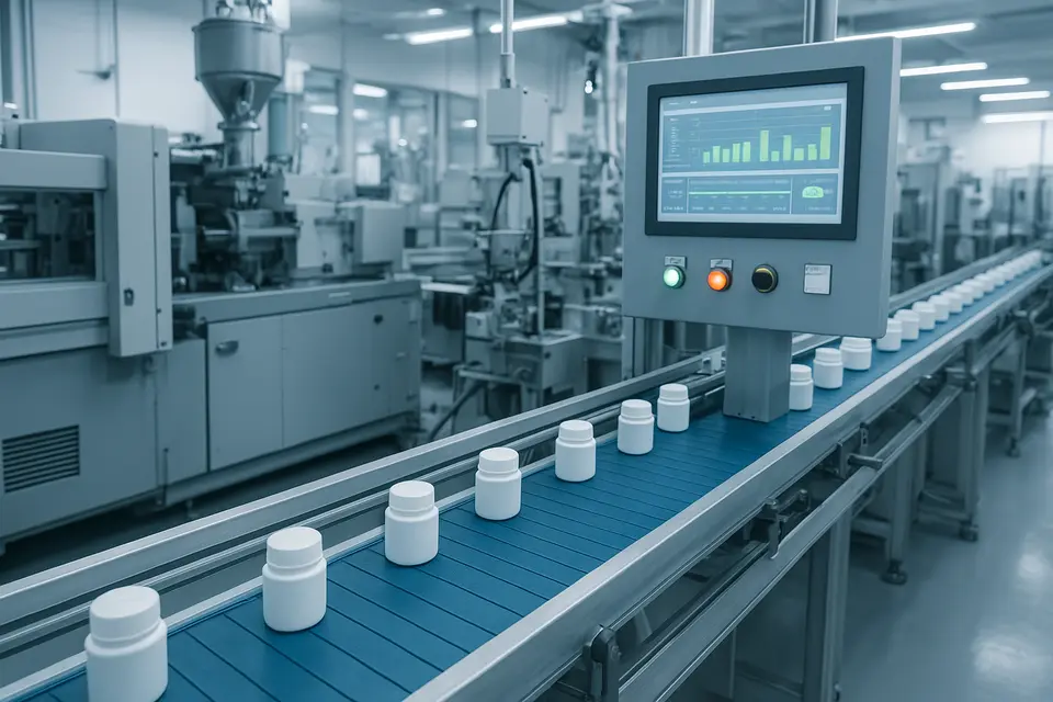 Pharmaceutical factory production conveyor line