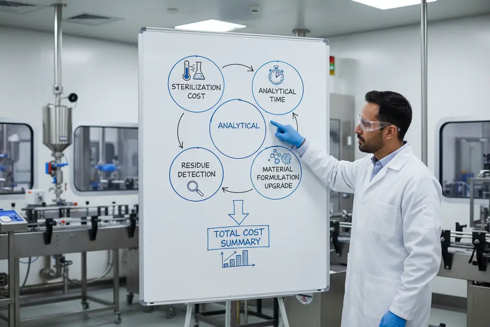 Scientist explaining lab workflow diagram