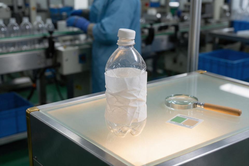 Plastic bottle quality inspection in factory