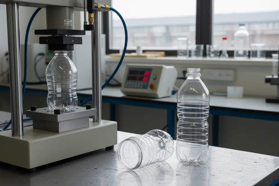 Plastic bottle compression strength test